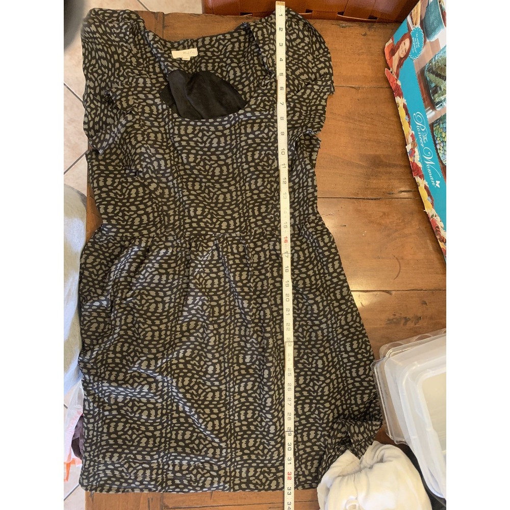 Mind Code Cottage Dress Size Small Ruffle Sleeve Pleated All Over Print - Picture 7 of 11